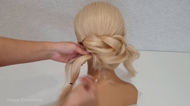 Простая Свадебная и Вечерняя прическа.Быстрые пошаговые прически.Easy Wedding and Evening Hairstyle смотреть онлайн