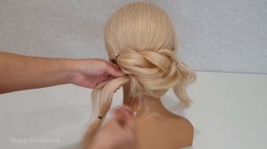 Простая Свадебная и Вечерняя прическа.Быстрые пошаговые прически.Easy Wedding and Evening Hairstyle