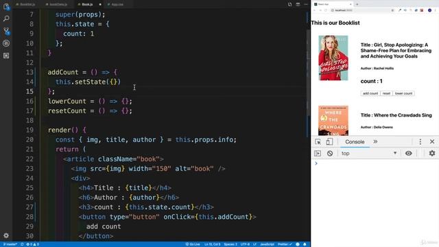 34 - React Basics Tutorial Continued - this setState in ReactJs смотреть онлайн
