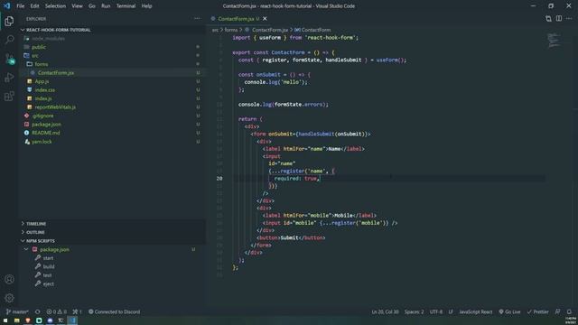 React - Form Validation Tutorial using React Hook Form смотреть онлайн