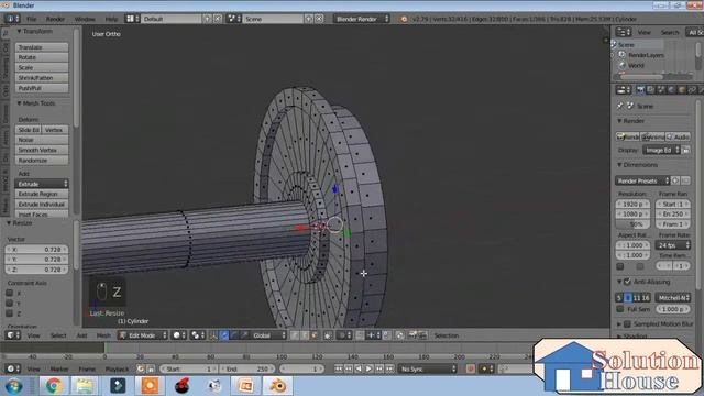 Blender: train tutorial, How to Make Train Bogie Wheels in Blender 2 79, Easily, Part 1 смотреть онлайн