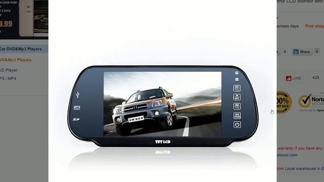 7 Inch TFT LCD Screen Car Rear View Mirror LCD Monitor with Game System Bluetooth смотреть онлайн