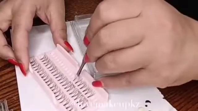 Как сделать ленточные ресницы из пучковых ресниц ❤️ смотреть онлайн
