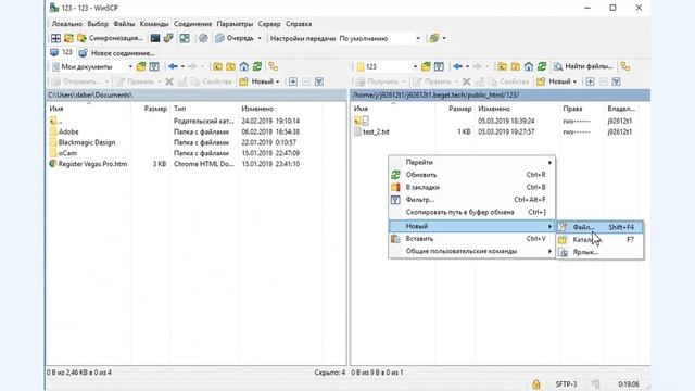 Работа по SSH с помощью графического клиента WinSCP смотреть онлайн