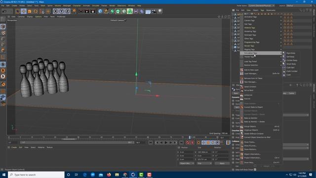 Cinema 4D Tutorial - Lesson 99 - Bowling Ball and Pin Animation using Dynamics смотреть онлайн