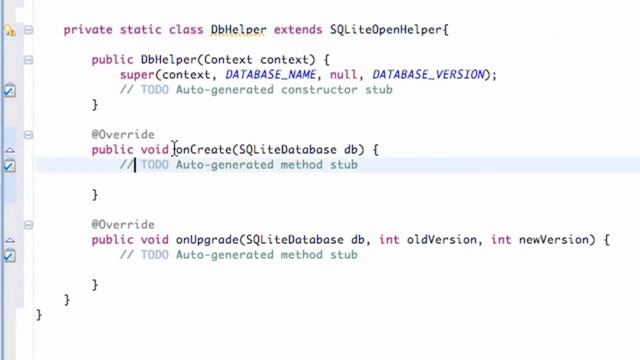 Android Application Development Tutorial 113 SQLite class implementing SQLiteOpenHelper YouTu смотреть онлайн