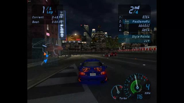 NFS Underground - Гонка 100 - Sprint - To 9th and Frey (без комментариев) смотреть онлайн