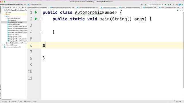 Automorphic number in JAVA смотреть онлайн
