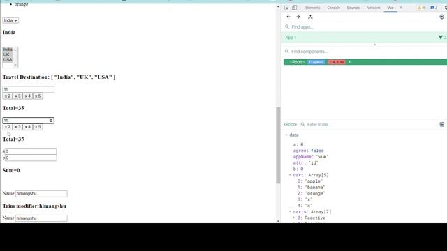 vue js tutorial code | basic vue js code with output | смотреть онлайн