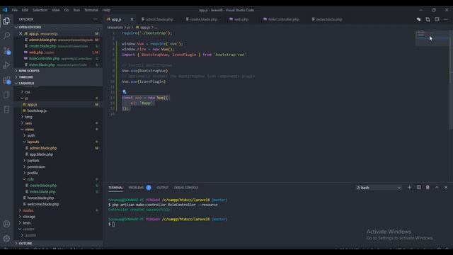 Laravel 8 Admin Panel with Roles and Permission - Part 13 Vue Components смотреть онлайн