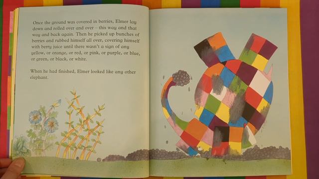 Let's read together a Elmer book. Elmer the Patchwork Elephant. Read along. Bedtime stories. смотреть онлайн