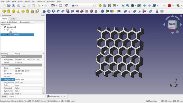 FreeCAD: Quick and Easy Hexagon Mesh | Wrapped Around Cylinder | Tube смотреть онлайн