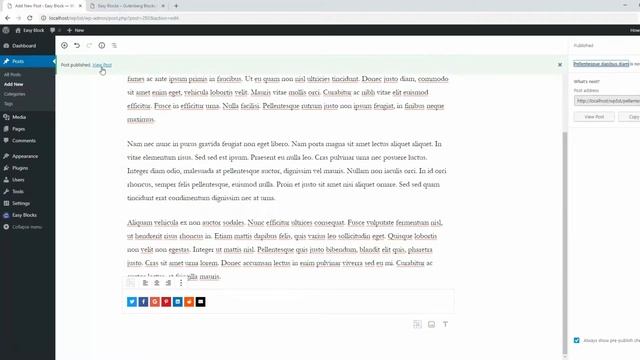 WordPress Gutenberg Block Plugin | How to Add Social Share by Easy Blocks Plugin in WP 5.0+ Website смотреть онлайн