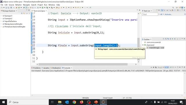 ESERCITAZIONE 2 - CORSO JAVA BASE - STRINGHE ED INPUT DA TASTIERA смотреть онлайн