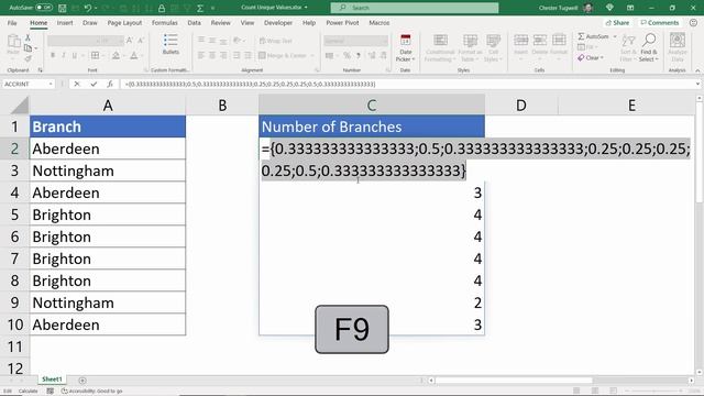 Excel - Do a Count of Unique Values | Text and/or Number | Get a Count of Unique Values in Excel смотреть онлайн
