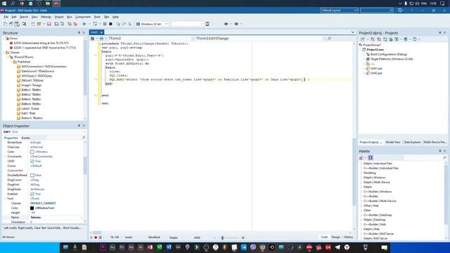 Создание базы данных сотрудники в Delphi - Урок 3 ( Поиск и Меню) смотреть онлайн