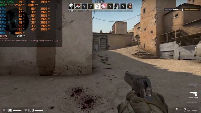 Counter Strike Global Offensive (CS:GO) GTX 1650 + i5 9400F (1080p) смотреть онлайн