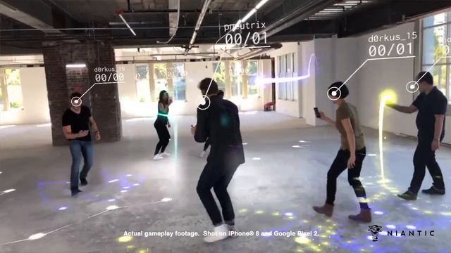 Codename Neon (Niantic) - Real-Time Mobile AR Multiplayer Laser Tag Demo смотреть онлайн