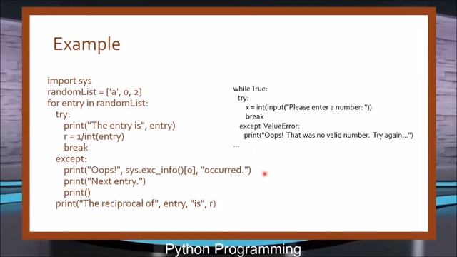 Python Programming - Exception Handling | Mr. Jaison D Joseph, Asst. Professor |CASP смотреть онлайн