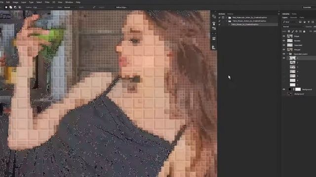 Tetris Mosaic Photoshop Action смотреть онлайн