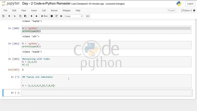 Tuple | 6 Minute Tutorial | 10MinsaDay Series | Getting Started with Python смотреть онлайн