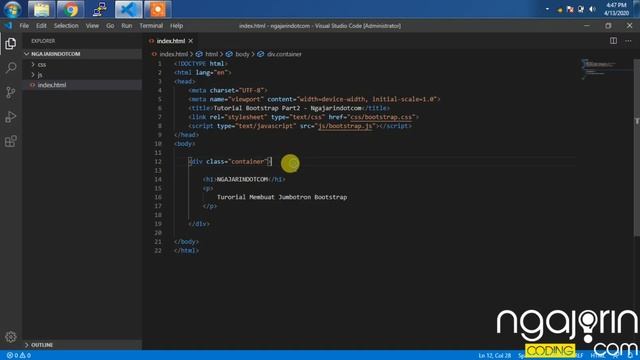 Tuorial Bootstrap - Tutorial Membuat Jumbotron Bootstrap - Ngajarindotcom смотреть онлайн