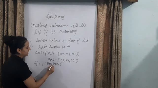 Creating DataFrame using 2D Dictionary, having values if form of list | Ch#1 | IP | Python pandas-1 смотреть онлайн