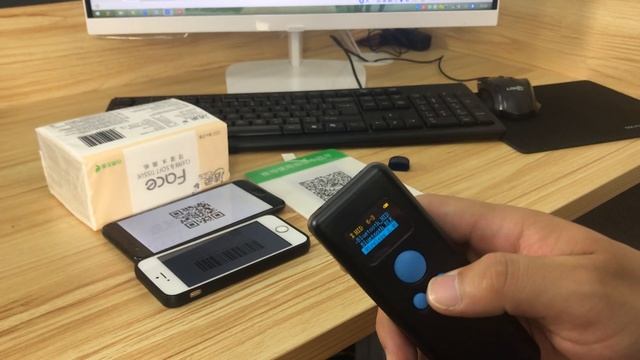 EV-DM8 Bluetooth Barcode Scanner 2D CMOS Wired & Wireless Barcode Reader with continnuous scanning смотреть онлайн