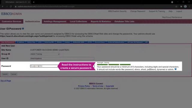 Creating a User ID and Password in EBSCOadmin - Tutorial смотреть онлайн