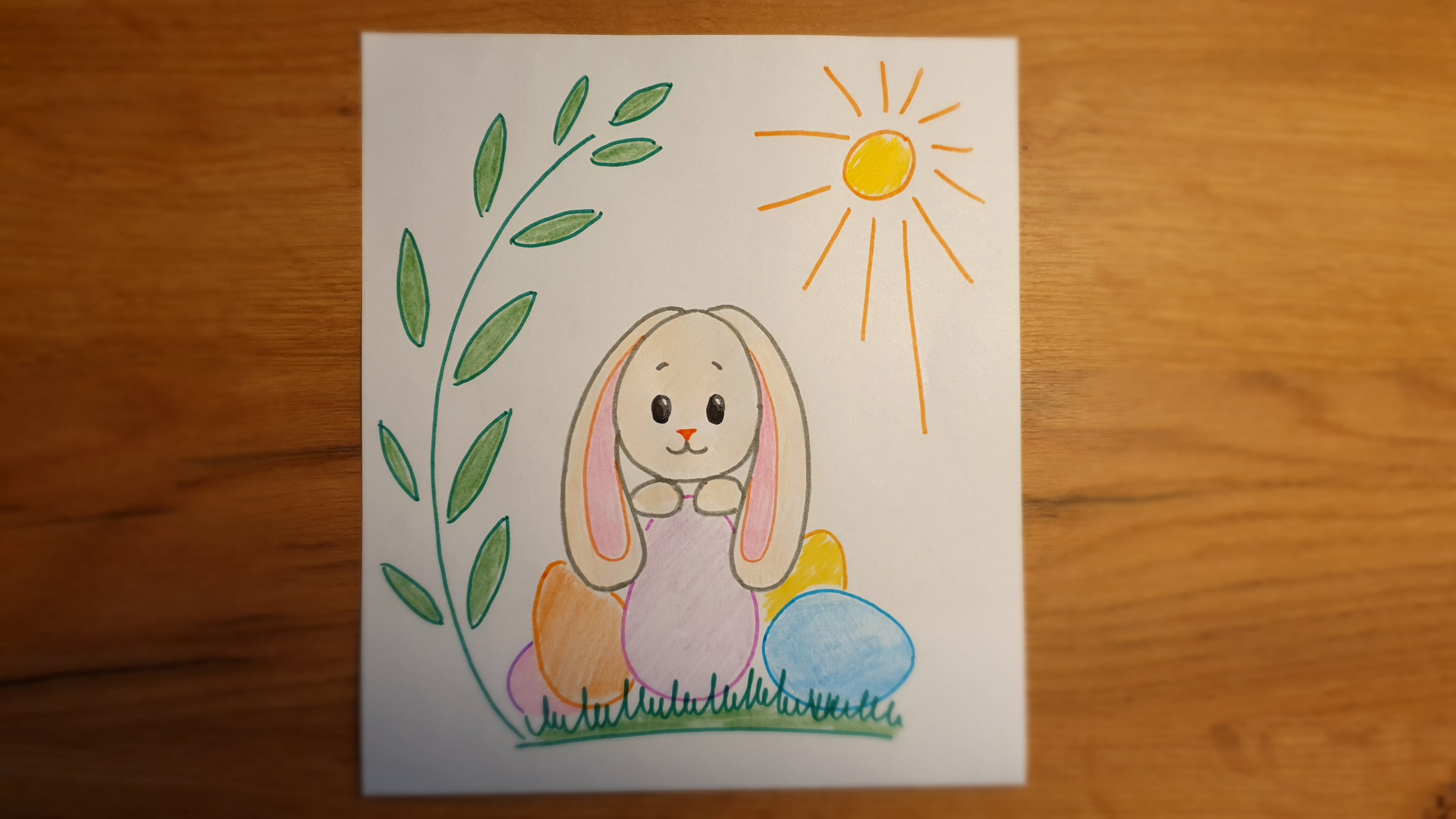 Пасхальный кролик! Очень простой рисунок! смотреть онлайн