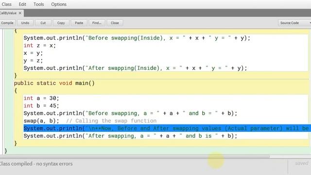 Functions in JAVA(Call by value & Call by reference) смотреть онлайн