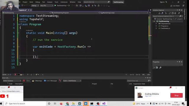 C# .NET Project to Build Windows Background Services Using Topshelf Library in Visual Studio 2022 смотреть онлайн
