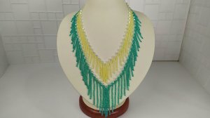 Украшения из бисера.1 часть.  Ожерелье из бисера. Мастер класс. Пошаговый МК для начинающих.