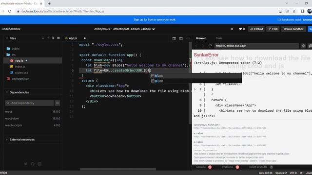 How to download a file using blob and js #blob # download #js # reactJS смотреть онлайн