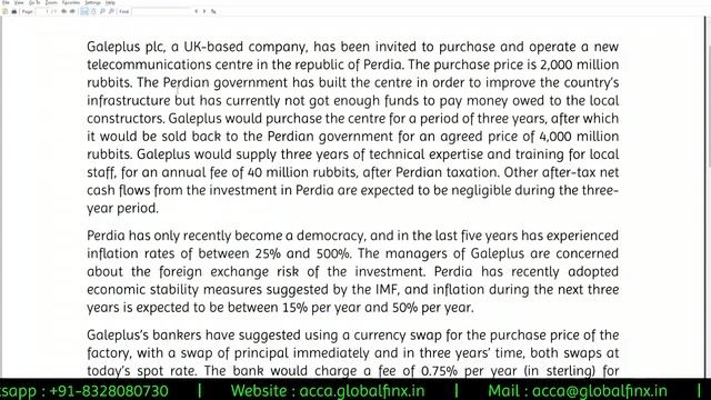 AFM - Galeplus Problem on Currency Swaps and PPT Forward Rates - Question Explanation | ACCA | GFX смотреть онлайн