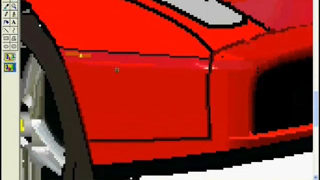 How to draw a Ferrari Enzo on MS Paint смотреть онлайн