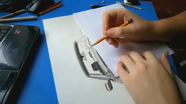 Drawing BMW 750I / Рисунок БМВ 750