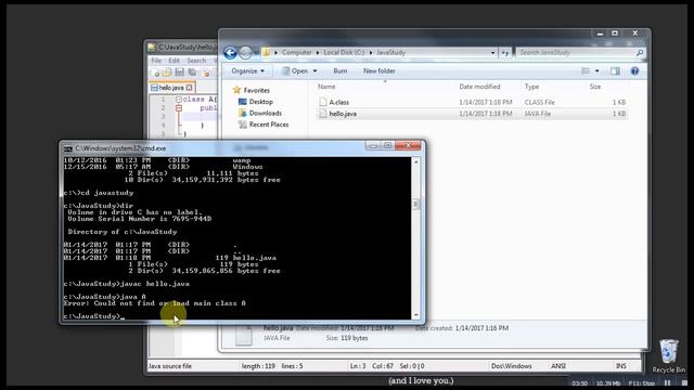 Java Programming Tutorial - Part 2 - Running a Java Program in CMD смотреть онлайн