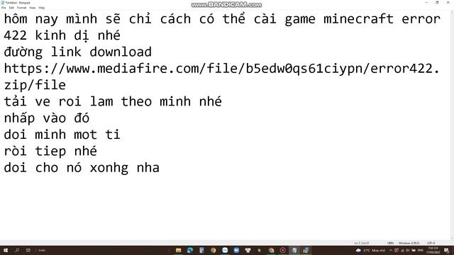 cách có thể cài minecraft error 422 rất de (download ở dưới phan mô tả) смотреть онлайн