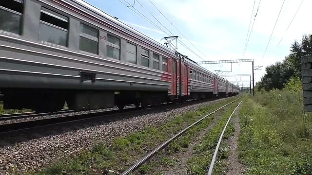 Электропоезд ЭД4М-0181 (ТЧ-26) пригородный поезд №6817 Шатура - Москва. смотреть онлайн
