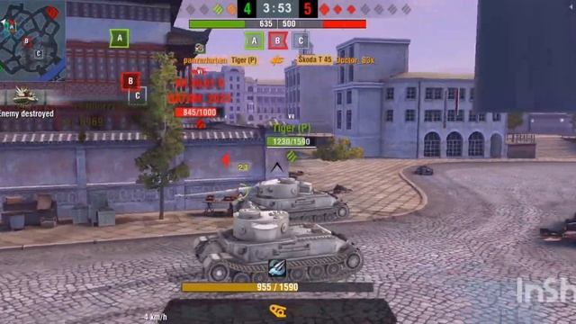 Panzer Battalion - Tiger P Tank POV Intense Battle "World of Tank Blitz". смотреть онлайн