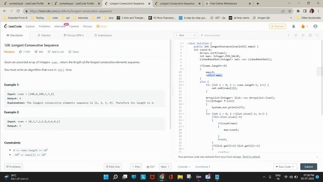 Longest Consecutive Sequence #Array #HashSet #Sorting #java #javaInterview #interviewQuestion смотреть онлайн