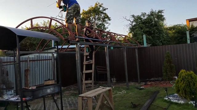 Строим зону Отдыха у мангала. смотреть онлайн