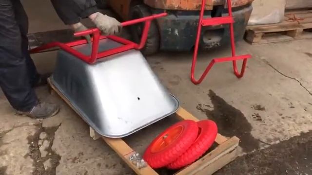 Сборка тачки садовой двухколёсной