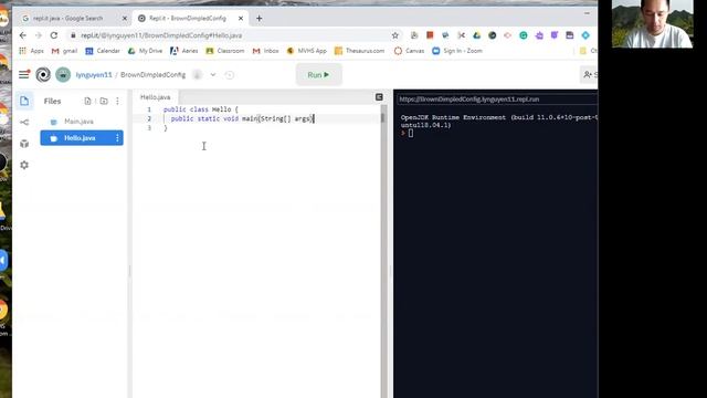 compiling java code in repl.it смотреть онлайн