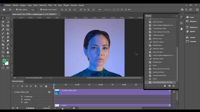 Línea de tiempo GIF PHOTOSHOP смотреть онлайн