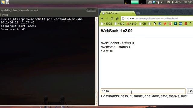 HTML5 WebSocket Demonstration. смотреть онлайн