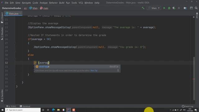 Java Tutorial | Application that determines the grades using nested if statements смотреть онлайн