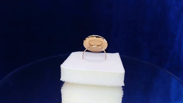 Золотое кольцо диск усыпанного множеством кристаллов Сваровски Ф3016 смотреть онлайн