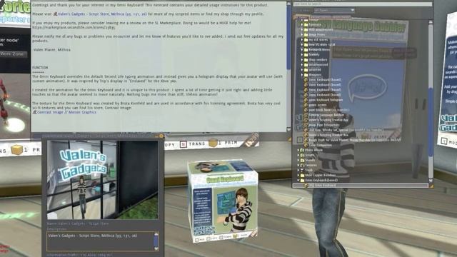 Omni Keyboard - Sci-fi typing overrider from Valen's Gadgets in Second Life смотреть онлайн